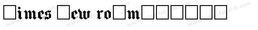 times new roam字体转换
